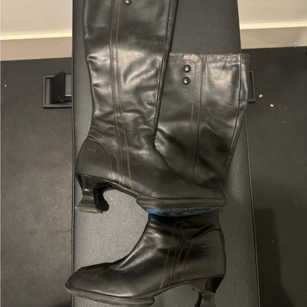 John Fluevog Black Heeled Boots